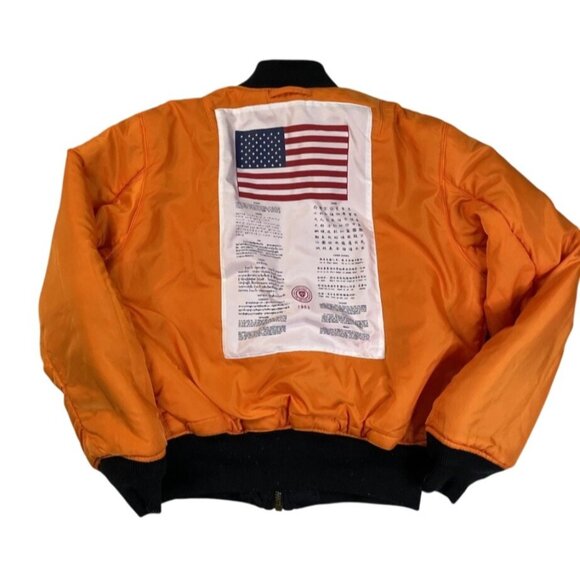 Alpha Industries Ma-1 Bomber Jacket Olive Green Reversible Lined Unisex XS Nylon - Picture 6 of 16